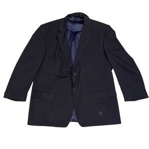 Vintage Givenchy Monsieur Men’s Black Worsted Wool 2 Button Blazer size 46 Short